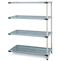 Metromax Q Polymer Shelving 4-Tier Add-On Bay , HuntOffice.ie on Productcaster.