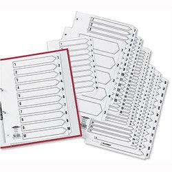 Concord Classic Jan-Dec Index Reinforced 4 Holes A4 Subject Divider White , HuntOffice.ie on Productcaster.