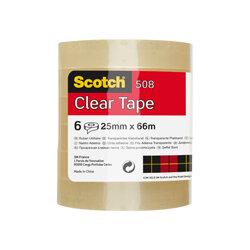 3M Scotch Easy Tear Transparent Tape 24mm x 66m Ref ET2566T6 [Pack 6] , HuntOffice.ie on Productcaster.