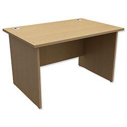 Panel End Desk Rectangular W1200xD800xH725mm Urban Oak Ashford on Productcaster.