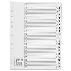 1-20 A4 Index Clear Tabs White 5 Star on Productcaster.