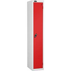 Probe 1 Door Locker Cam Lock ACTIVECOAT W305xD305xH1780mm White Body Red Door on Productcaster.