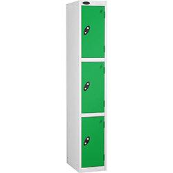 Probe 3 Door Locker Cam Lock ACTIVECOAT W305xD460xH1780mm White Body Green Door on Productcaster.