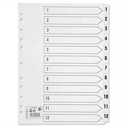 1-12 A4 Index Clear Mylar Tabs White 5 Star on Productcaster.