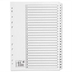 The 5 Star Office Index 1-25 Multi-Punched Strip Tabs – Hold 1-25 File Dividers, Mylar Reinforcement, Suitable For All Lever Arch Files And Ring  on Productcaster.