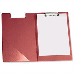 Foolscap Fold Over Clipboard Red with Front Pocket 5 Star on Productcaster.