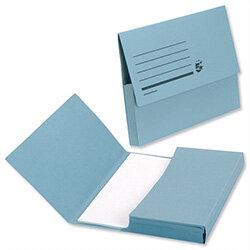 Document Wallet A4 Blue Half Flap 285gsm Pack 50 5 Star on Productcaster.