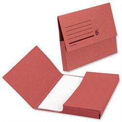 5 Star Office Document Wallet Half Flap 285gsm Capacity 32mm A4 Red Pack of 50 on Productcaster.