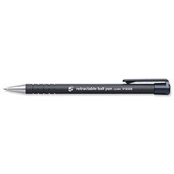 Retractable Ballpoint Pen Soft Grip Black Pack 12 5 Star on Productcaster.