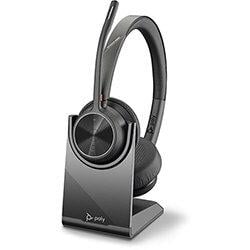 POLY Voyager 4320 UC Headset Wireless Head-band Office/Call center USB Type-A Bluetooth Charging stand Black on Productcaster.