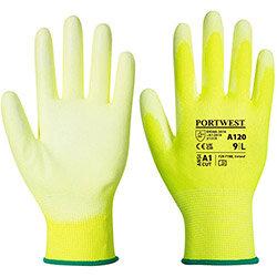 Portwest A120 PU Palm Glove Yellow XSmall , HuntOffice.ie on Productcaster.