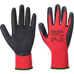 Portwest A174 Flex Grip Latex Glove Red & Black Small , HuntOffice.ie on Productcaster.