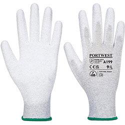 Portwest A199 Antistatic PU Palm Glove Grey Large , HuntOffice.ie on Productcaster.