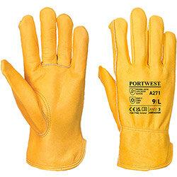 Portwest A271 Lined Driver Glove Tan Large on Productcaster.