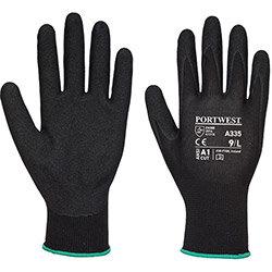 Portwest A335 Dermi-Grip NPR15 Nitrile Sandy Glove Black Small , HuntOffice.ie on Productcaster.