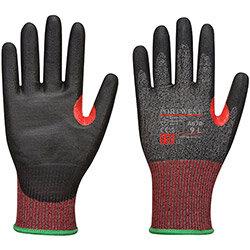 Portwest A670 AHR13 F Dark PU Cut Glove Black Small on Productcaster.