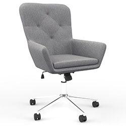 Alphason Benjamin Home Office Chair Grey - Height Adjustable - Locking Tilt Mechanism with Tension Control on Productcaster.