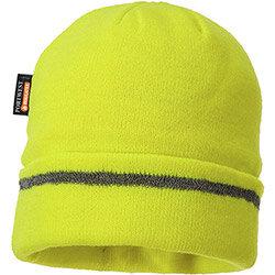 Portwest B023 Knitted Hat Reflective Trim Yellow on Productcaster.