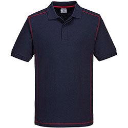 Portwest B218 Essential 2-Tone Polo Shirt Navy & Red 3XL on Productcaster.