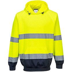 Portwest B316 Hi-Vis Two-Tone Hooded Sweater Yellow & Navy Small , HuntOffice.ie on Productcaster.