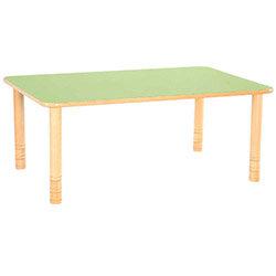 Flexi Rectangular Height Adjustable Table 64-76cm Green Top , HuntOffice.ie on Productcaster.