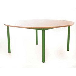 Steel Green Leg Round Classroom Table - Height 530mm on Productcaster.