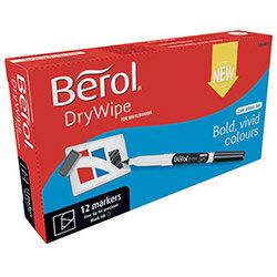 Berol Drywipe Pen Fine Black Pack of 12 1984901 , HuntOffice.ie on Productcaster.