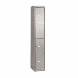 Bisley 4 Door Steel Locker Deep 457mm Goose Grey CLK184-73 , HuntOffice.ie on Productcaster.