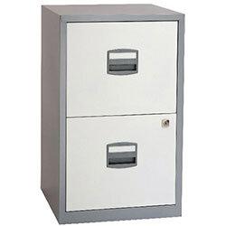 Bisley A4 Homefiler 2 Drawer Silver White BY78731 on Productcaster.