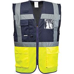 Portwest C276 Paris Executive Vest Yellow & Navy XL on Productcaster.