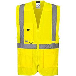 Portwest C357 Hi-Vis Executive Tablet Vest Yellow Small on Productcaster.