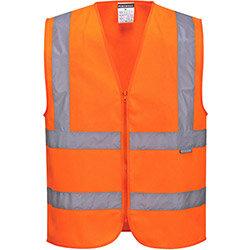 Portwest C375 Hi-Vis Zipped Vest Orange Large , HuntOffice.ie on Productcaster.