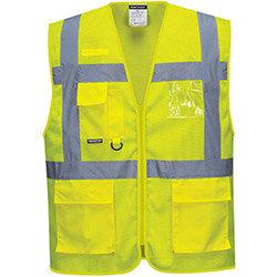 Portwest C376 Athens MeshAir Executive Vest Yellow XXL on Productcaster.