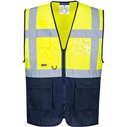 Portwest C377 MeshAir Hi-Vis Executive Vest Yellow & Navy 3XL , HuntOffice.ie on Productcaster.