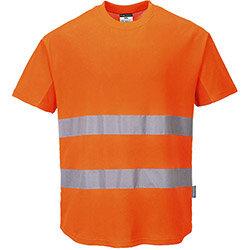 Portwest C394 Hi-Vis Mesh T-Shirt Orange Large on Productcaster.