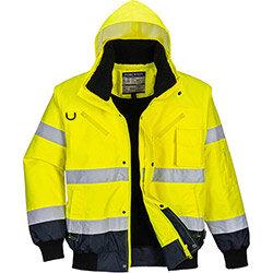 Portwest C465 3in1 Bomber Jacket 3:2 Yellow & Navy 3XL on Productcaster.