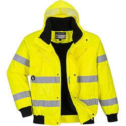 Portwest C467 Hi-Vis 3 in 1 Bomber Jacket Yellow XXL , HuntOffice.ie on Productcaster.