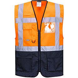 Portwest C476 Warsaw Executive Vest Orange & Navy Large , HuntOffice.ie on Productcaster.