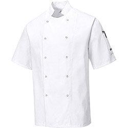 Portwest C733 Cumbria Chefs Jacket White Medium on Productcaster.