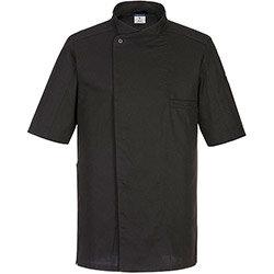 Portwest C735 Surrey Short Sleeve Chef Jacket Black XL on Productcaster.