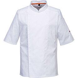 Portwest C738 MeshAir Pro Short Sleeve Jacket White Large , HuntOffice.ie on Productcaster.