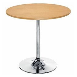 Ellipse Trumpet Base Circular Cafe Office Table Beech on Productcaster.