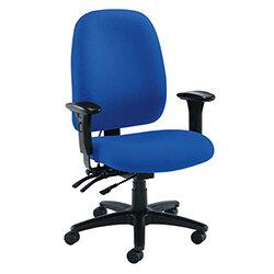 Vista HB High Back Asynchronous Ergonomic Posture Office Chair With Adjustable Arms & Lumbar Support Blue , HuntOffice.ie on Productcaster.