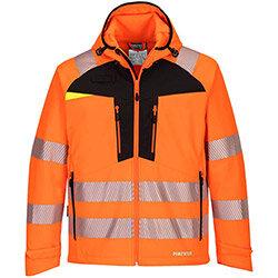 Portwest DX475 DX4 Hi-Vis Softshell Jacket Orange & Black 3XL , HuntOffice.ie on Productcaster.