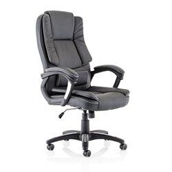 Dakota Executive Office Chair - High Back - PU Leather - Black - Weight Tolerance: 120kg on Productcaster.