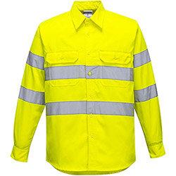 Portwest E044 Hi-Vis Work Shirt Yellow XXL , HuntOffice.ie on Productcaster.