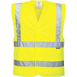 Portwest EC76 Eco Hi-Vis Vest (Pack of 10) Yellow SM , HuntOffice.ie on Productcaster.