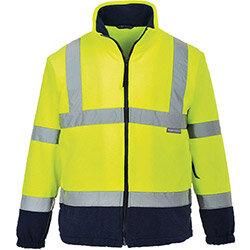 Portwest F301 Hi-Vis 2-Tone Fleece Yellow & Navy Large on Productcaster.