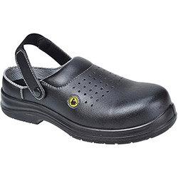 Portwest FC03 ESD Safety Clog SB AE Black Size EU 36/UK 3 on Productcaster.