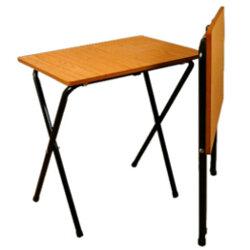 Folding Exam Table With Black Frame & Beech Top - L600 x W450 x H762mm on Productcaster.